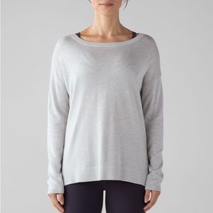 🍋 Lululemon Well Being Sweater-Heathered Vapor
